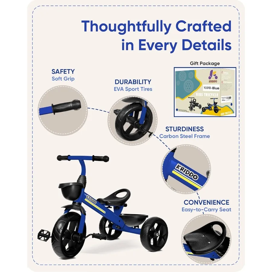 Trójkołowce dla dzieci w wieku od 24 miesięcy do 4 lat, trójkołowce dla maluchów w wieku od 2,5 do 5 lat, trójkołowce na prezent dla maluchów w wieku 2-4 lat, trójkołowiec