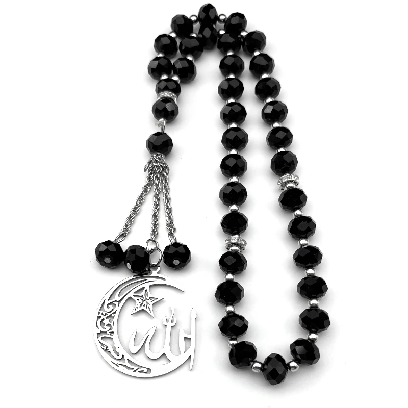 Crescent Moon Star Islamic Muslim Allah Car Pendant for Women Men Stainless Steel Gold Color Arabic Quran Amulet Chain Jewelry