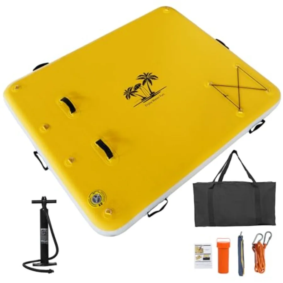 

Надувной плавучий док-платформа с водной горкой для собак, многоместная, синяя, из прочного ПВХ, для озер и бассейнов