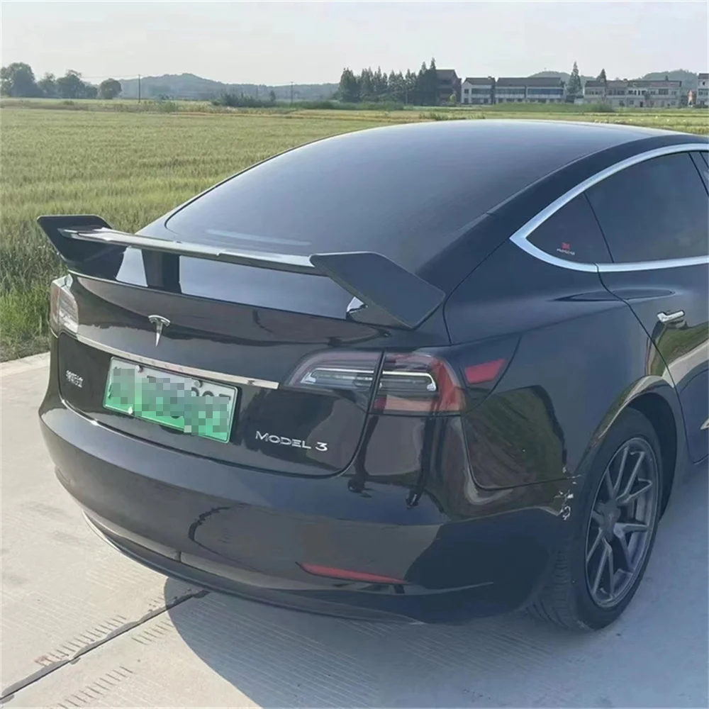 For Tesla Model 3 Y   High-performance Styling Air Dam Tuning AccessoriesRear Trunk Spoiler Wing Tail