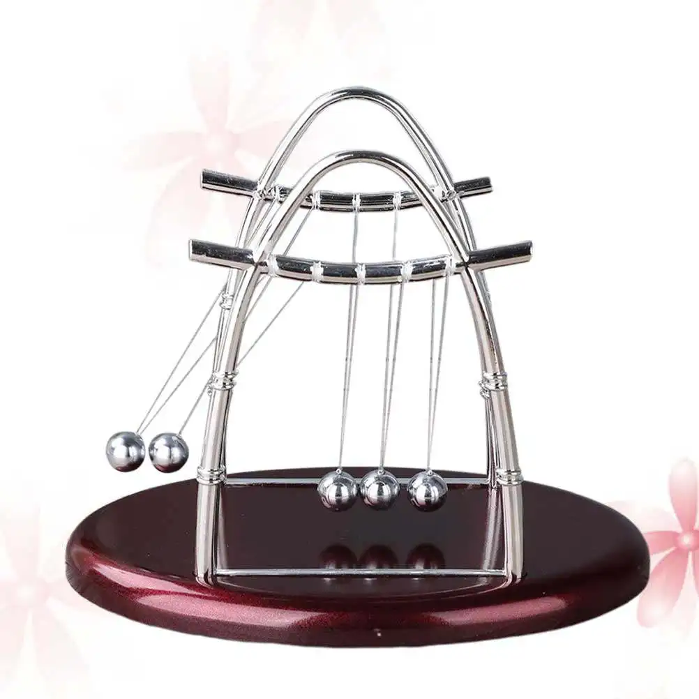 Newton's Cradle Five Balls Desktop Adornment Large Size Physics Experiment Learning Tool Newton's Cradle