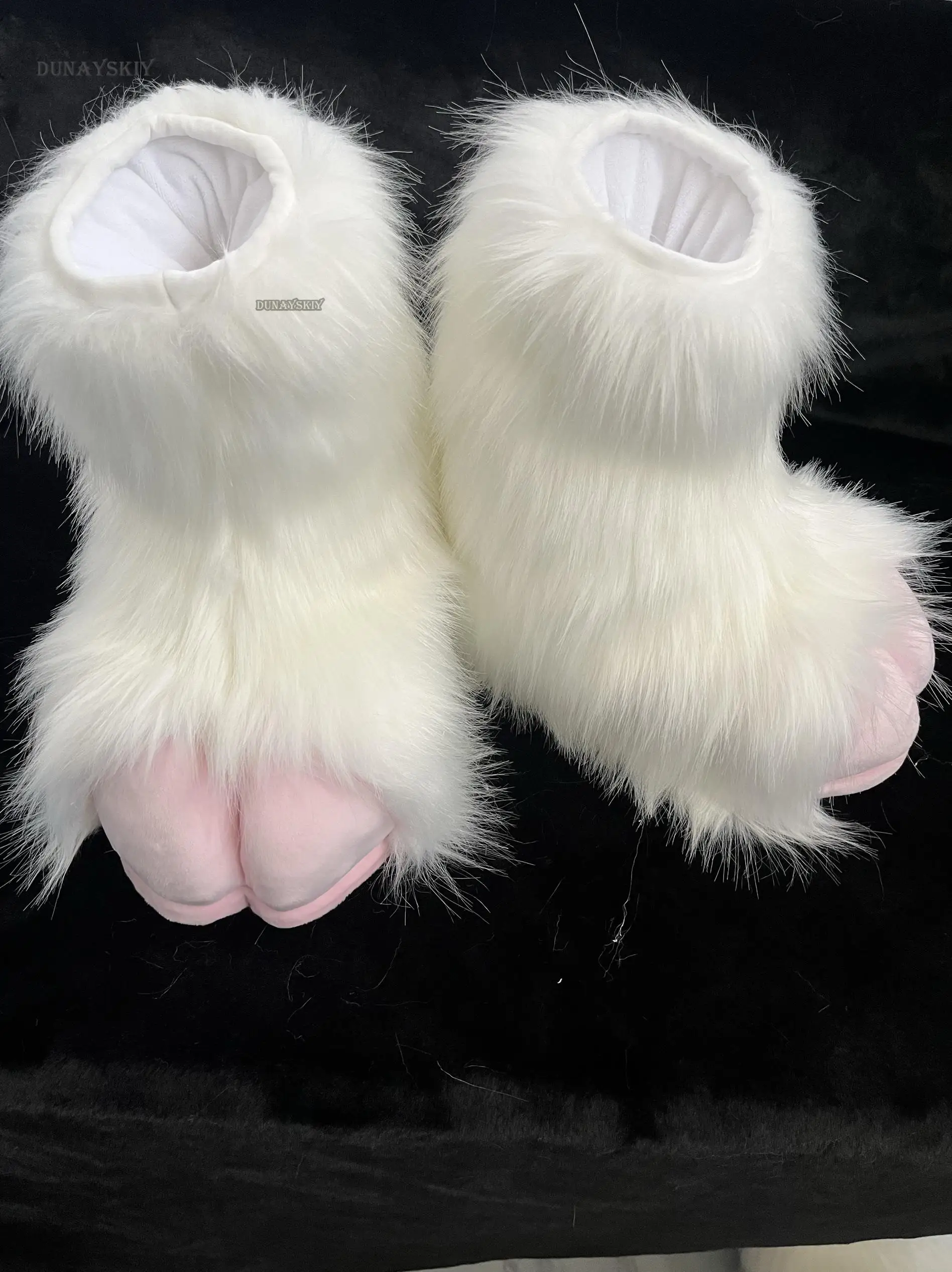 Fursuit Cosplay łapa owca buty akcesoria futrzane Rubbit kozy buty śliczne puszyste zwierzę Manga Party Cos nadający się do noszenia kostium unisex