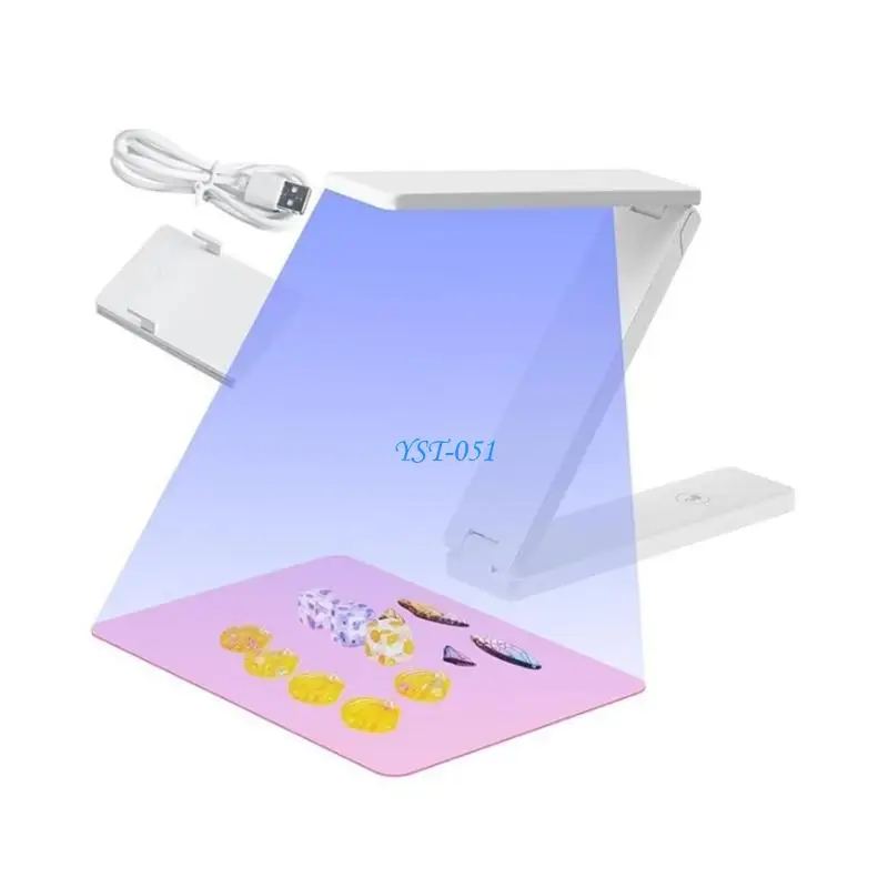 

E15A Rechargeable Fast Resin Lamp Foldable Curing Light With Silicone Pad Compact Resin Curing Tool Adjustable