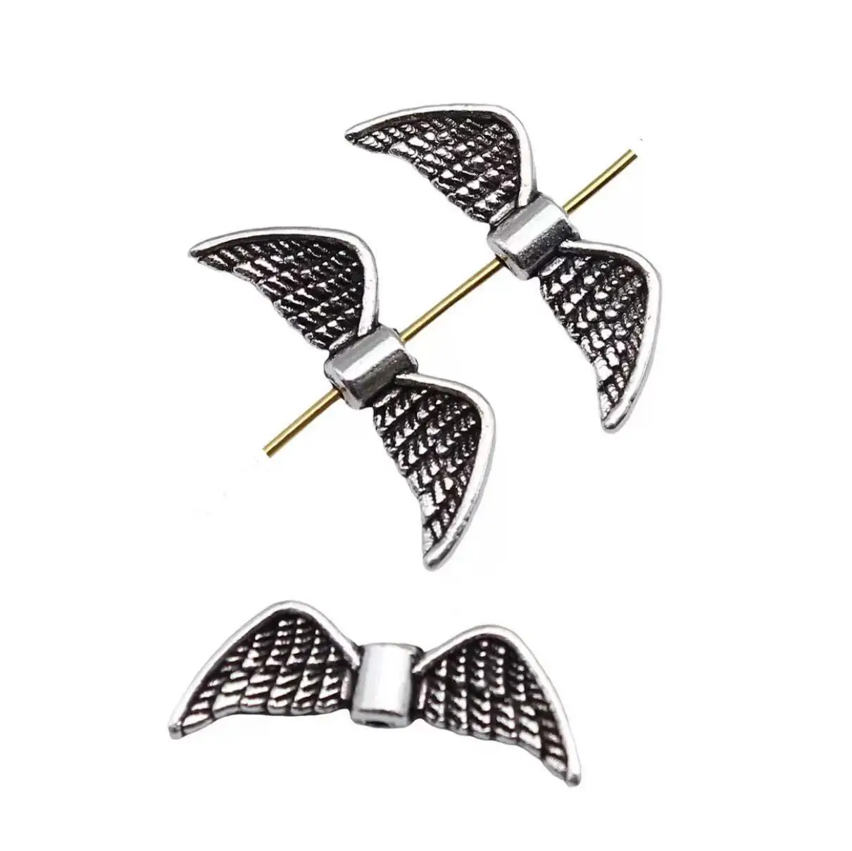 

20pcs 22*8mm,hole:1.2mm Alloy metal wing spacer beads handmade accessories HWL2519