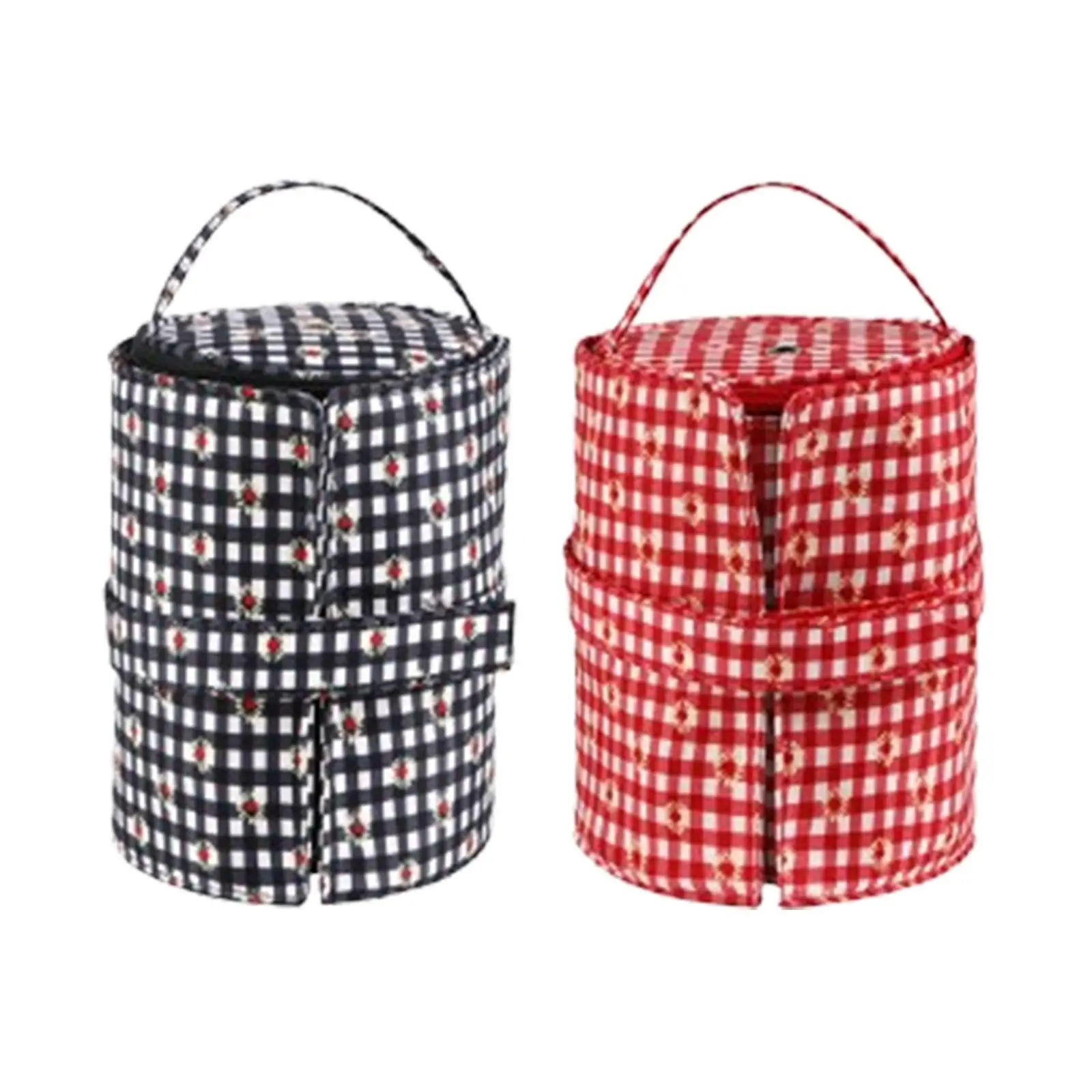 حقيبة تنظيم الحياكة من الكروشيه للسفر بخطافات صوف الغزل #3