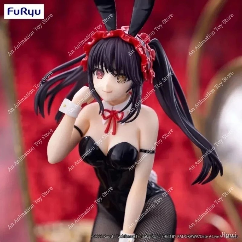 In Stock 100% Original FuRyu BiCute Bunnies Date A Live Kurumi Tokisaki Bunny Girl Anime Figure Collectible Desktop Decor Gift - view 2