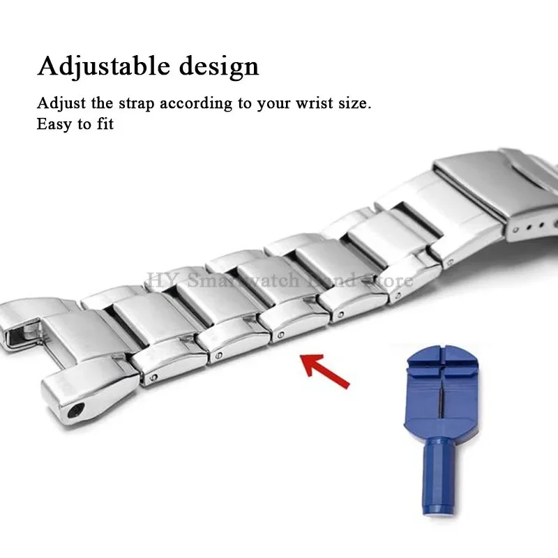 Stainless Steel Watch Band for Casio for GST-W300/400G/B100/S120/W110/S110/S310 Series Metal Wrist Band Replacement Men Bracelet