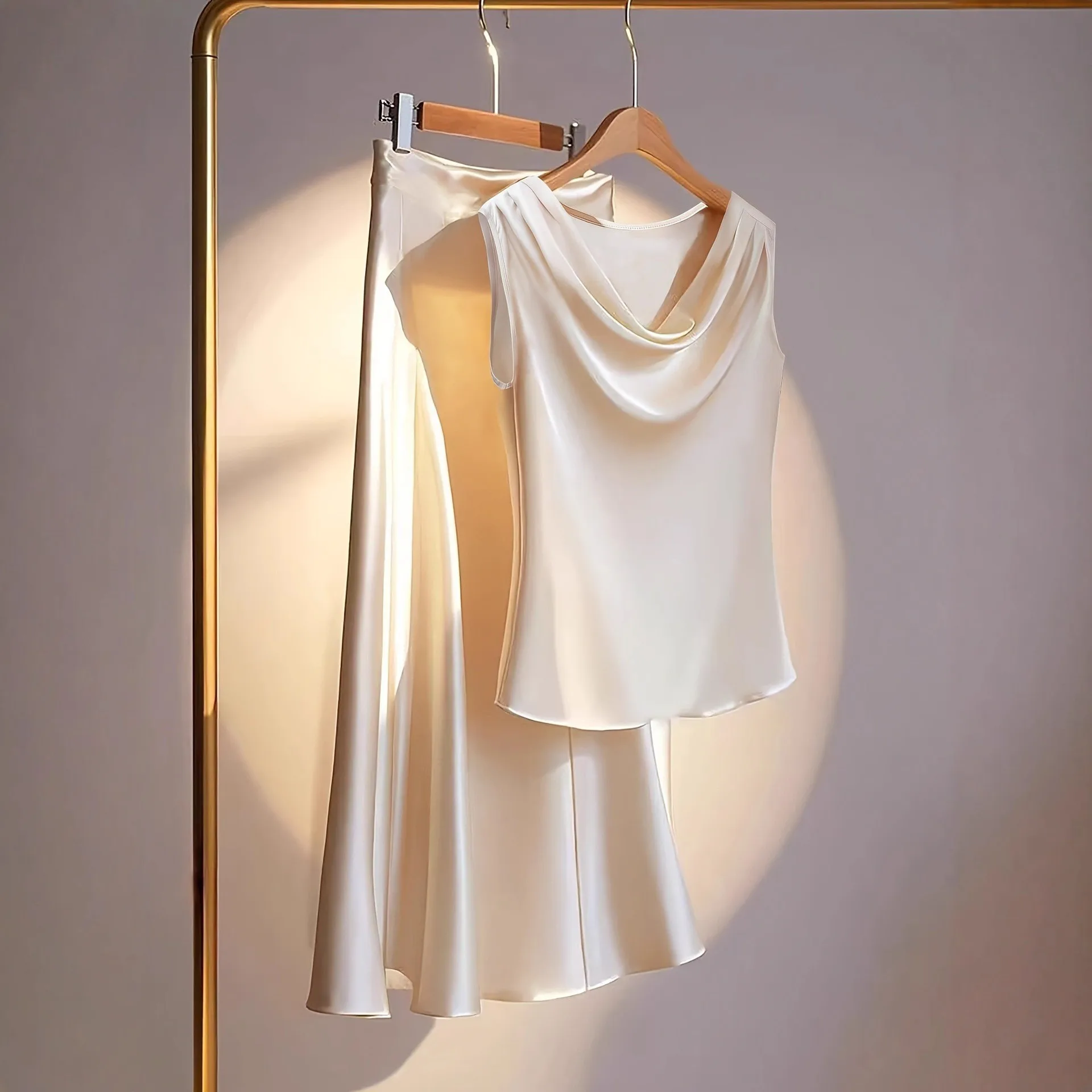 Women Satin Two Pie…