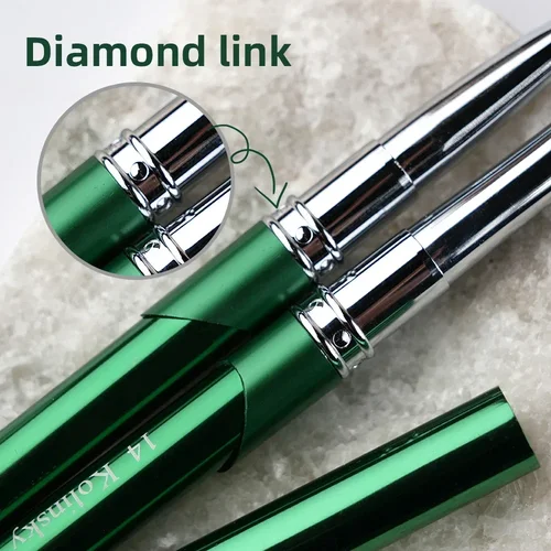 Imagen 2 del producto Nuevo cepillo de uñas acrílico Kolinsky de alta calidad, nuevo producto, cepillo Kolinsky puro de Metal 100% para uñas acrílicas, tamaños 2-18, herramienta para uñas