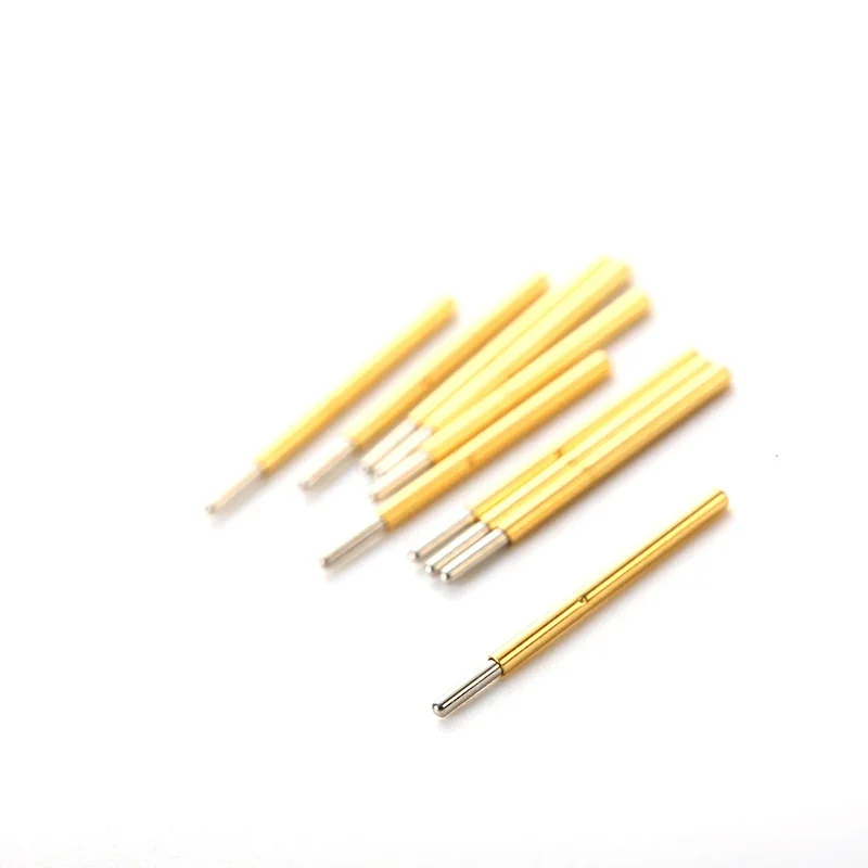 100PCS P75-J1 Spring Test Probe Pogo Pin 1.3mm Round Head Gold Plated  Dia 0.74mm Length 16.5mm PCB Test