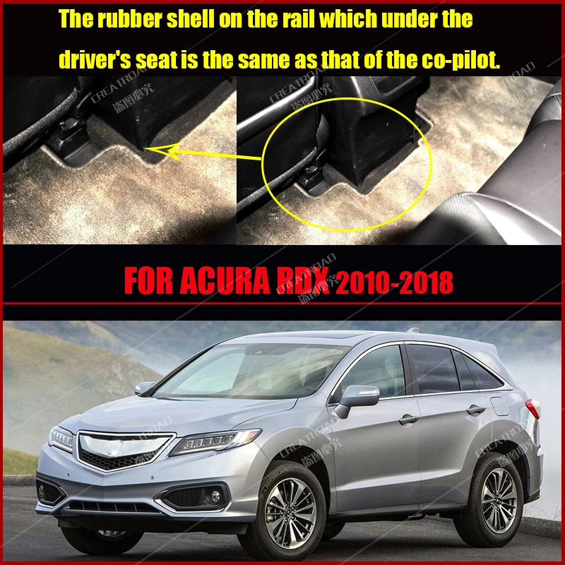 Custom Carbon Fibre style Floor Mats For Acura RDX 2010-2018 17 16 15 14 13 12 11 Foot Carpet Cover Auto Interior Accessories