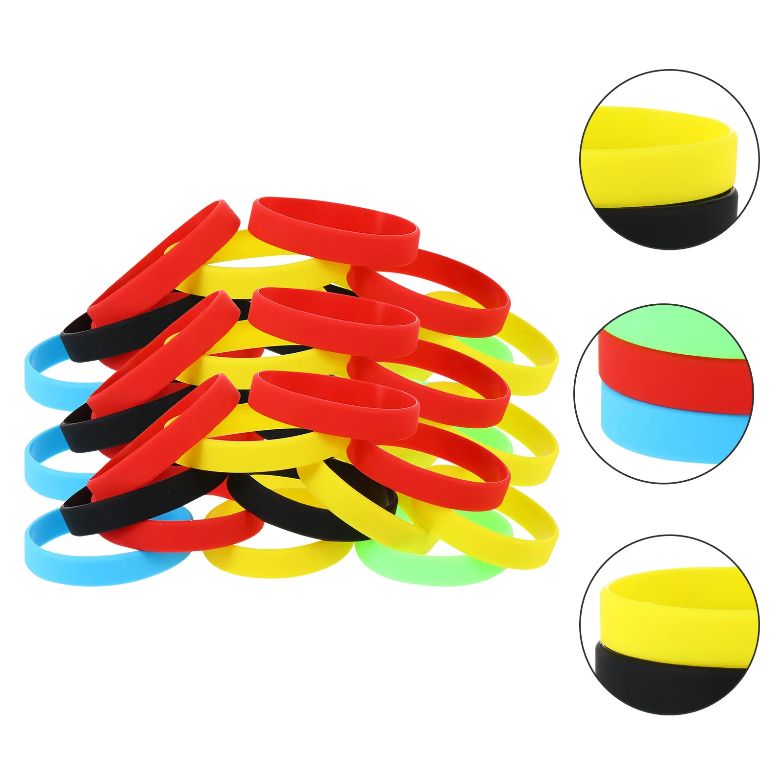 

50Pcs Night Glow Wristbands Luminous Rubber Bracelets for Night Sports Fitness Running Adult Men Women Bracelet Jewelry