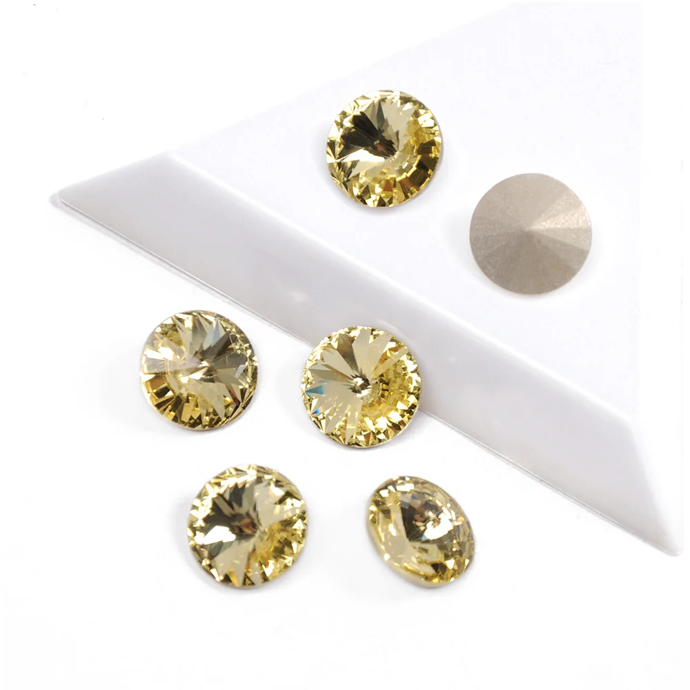 

Jonquil Rivoli DIY Accessories Glass Rhinestones Stones Round Pointback Decorations Glitter Crafts Clothing Crystals