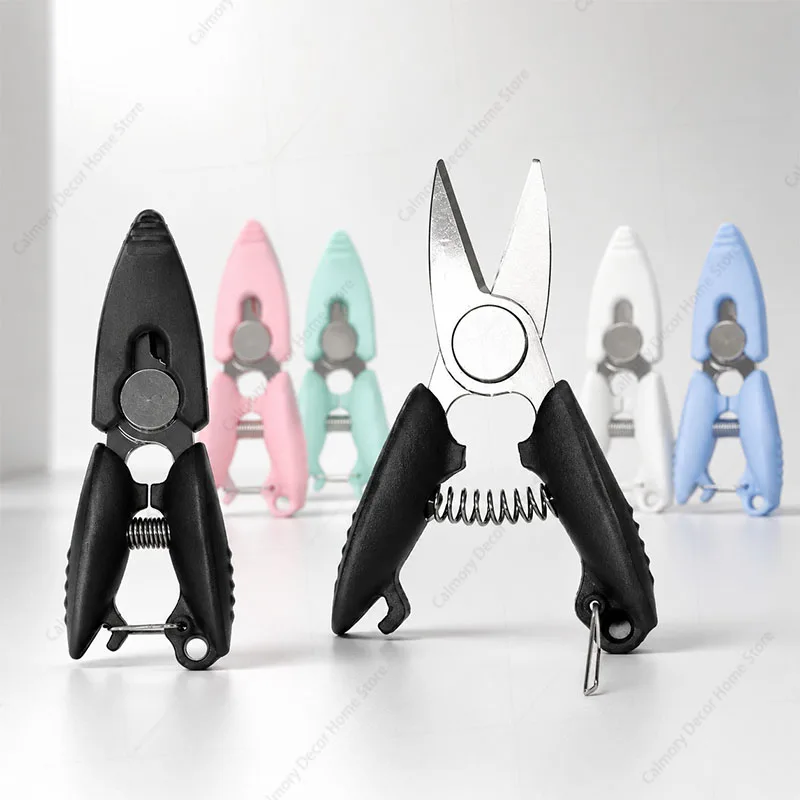1pcs Mini Pocket Scissors Metal Office Embroidery Thread Threading Craft Cross Stitch Thread Trimmer Multi-Functional Portable