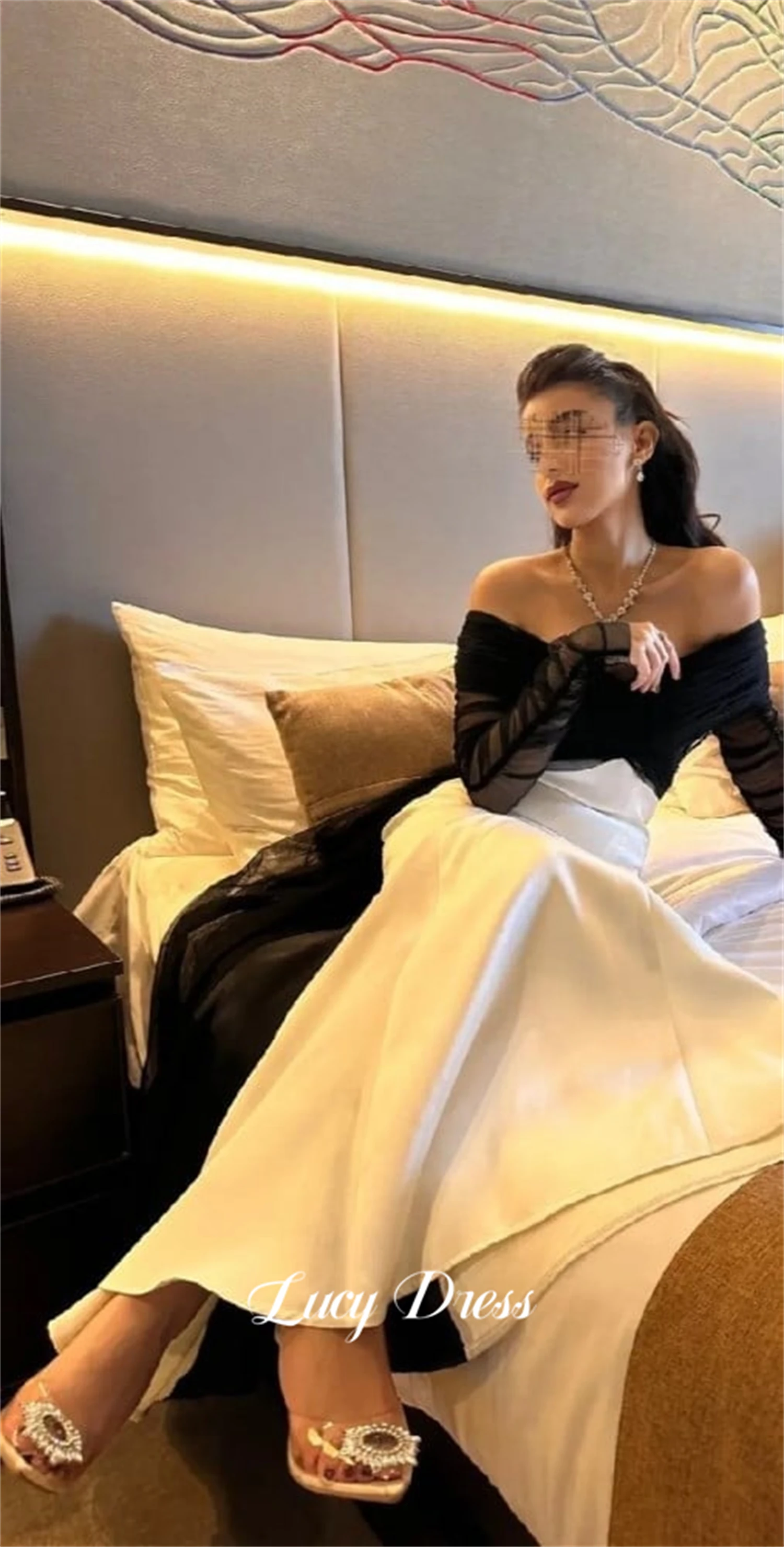 

Lucy Eid Al-fitr Grace Graduation Gown Mermaid Satin Dubai Luxury Evening Dress Party Wedding Dresses Ladies Long Women Saudi