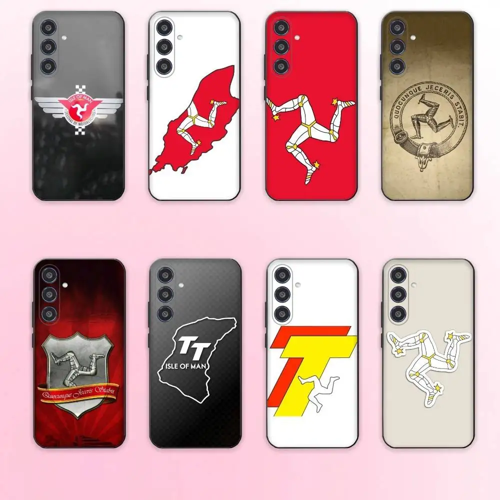 

Isle of Man Coat of Arms Phone Case For Samsung Galaxy A73,A72,A71,A70,A53,A52,A51,Others Soft Black Cover