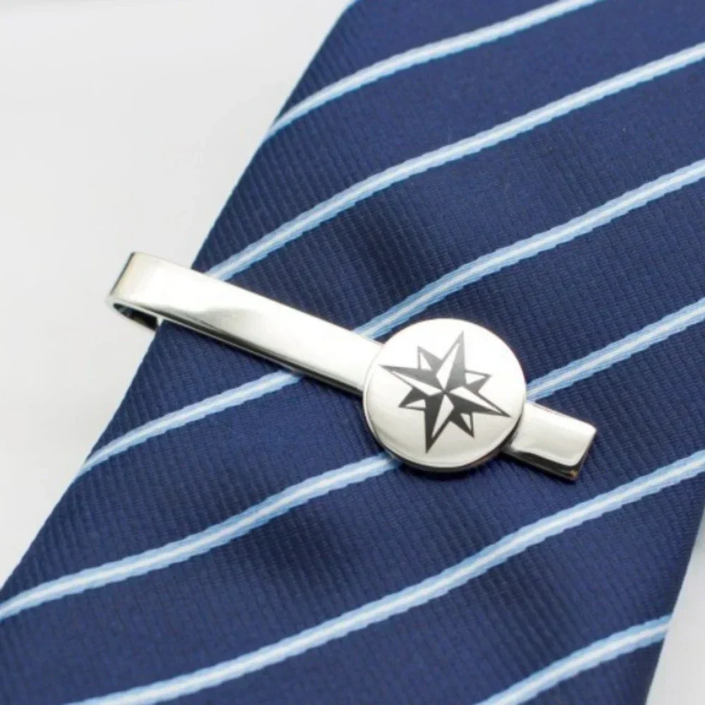 Fashion Cross Freemason Pattern Copper Metal Tie Clip Gentlemen\'s Birthday Gift Men\'s Business Party Suit Jewelry Accessories