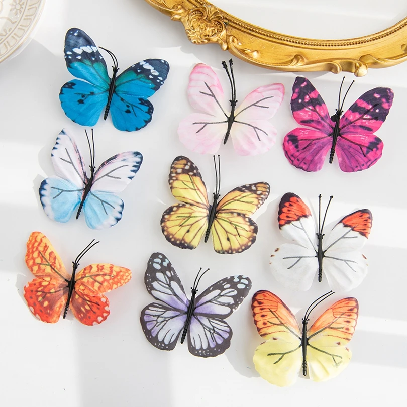 Artificial Butterflies 3D Cheap Wedding Garden Christmas Party Decor Vase Home Scrapbook Wreath Diy Gift Box Accessories Hotsale