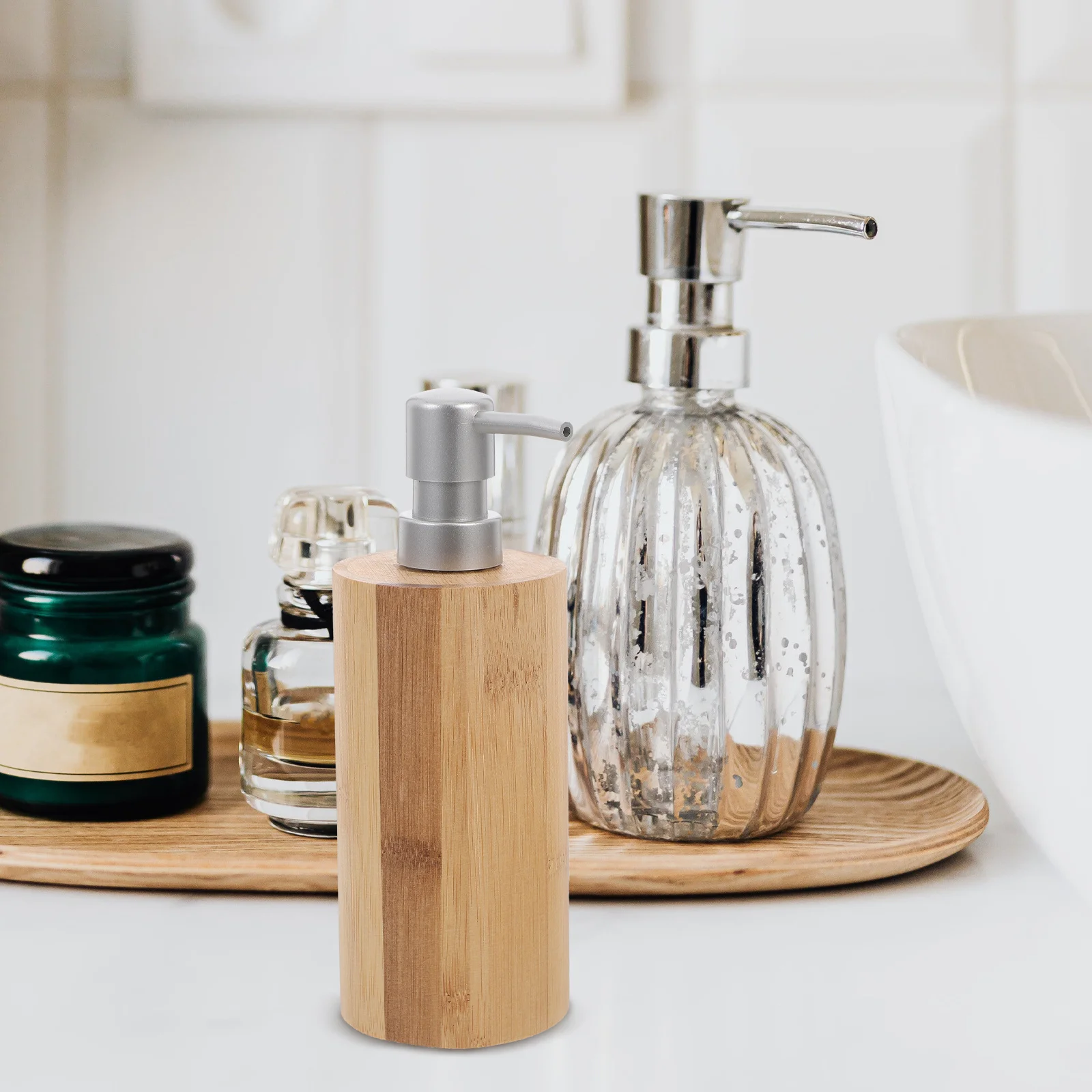 

Press Type Soap Dispenser Bottle Durable Pump For Bathroom Kitchen Lotion Shampoo Liquid Container Refillable Hand Soap