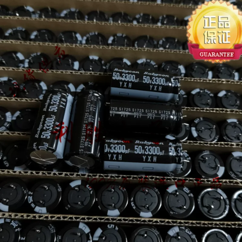 

10PCS-100PCS 3300UF 50V Japanese Ruby Capacitor 50V3300UF 18 * 40 YXH High Frequency Low Resistance Short Pin