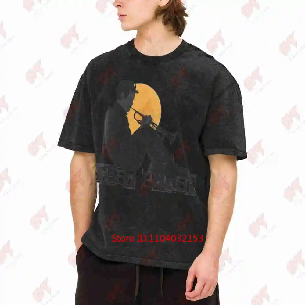 Chet Baker Playing On The Window Ledge Vintage Washed Tee Pure Cotton T-Shirt