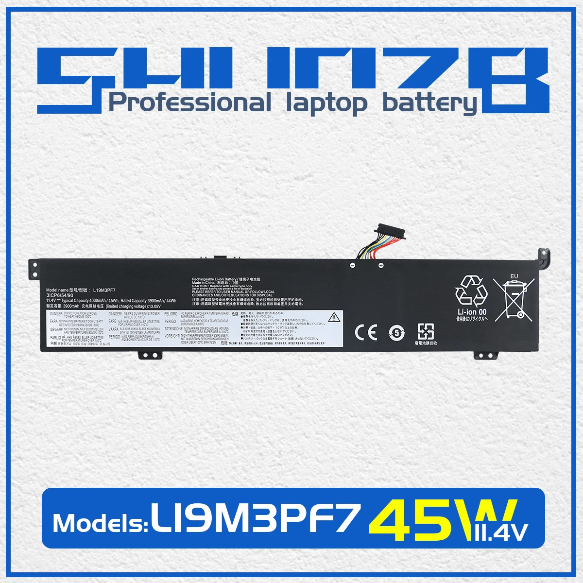 SHUOZB L19L3PF3 L19M3PF7 L19D3PF4 Battery For Lenovo Ideapad Creator 5-15IMH05 Gaming 3-15ARH05 Series 5B10W89843 5B10W89841