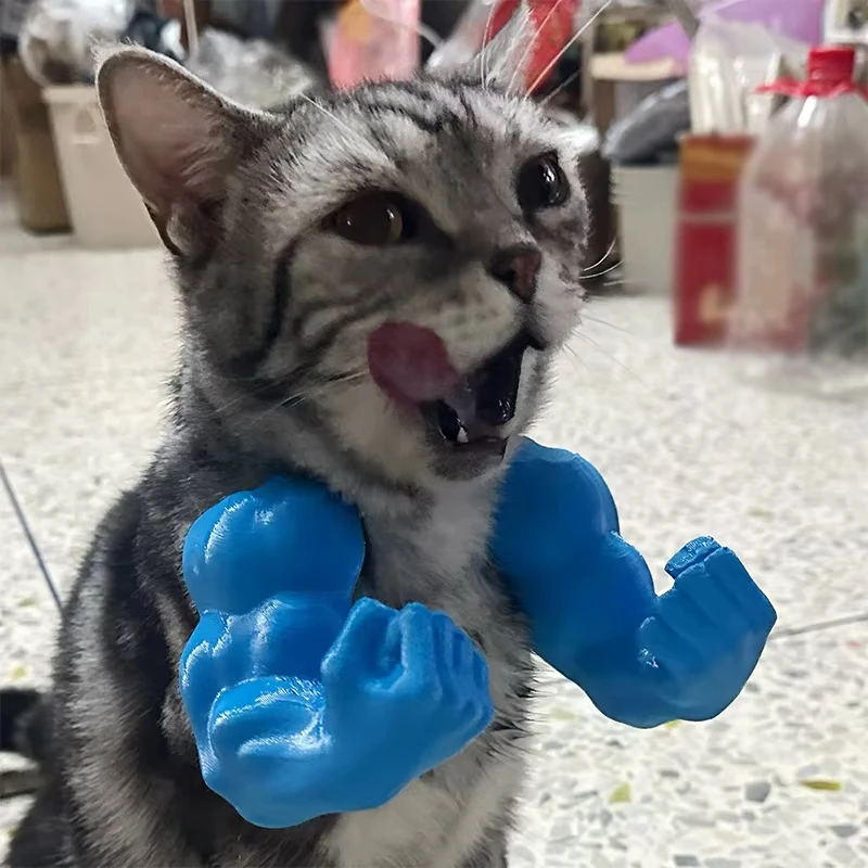 Pet Cat Muscle Arms 3d Creative Strong Man Giant Arms Halloween Cat Costume Accessory Cat's Neck Arm with Muscle for Pet Cosplay