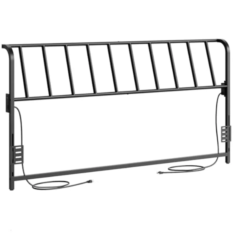 

Size Headboard Only Metal Headboard with 2 Power Strips 95 Degrees Reclining Backrest with Bed Frame Adapters Easy Assembly