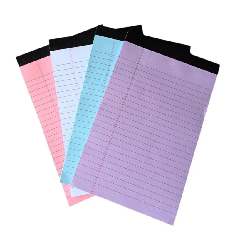 4Pcs Notepad Writing Pad for Noting, Writing Memos, Schedules, 50 Sheet Double Sided Lined Writing Pad for Office