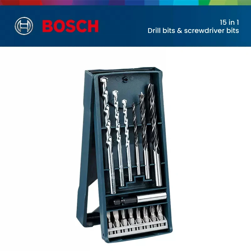 Bosch Drill Bit Set di punte per cacciavite 7/15/25Pcs Kit di miscelazione punte per cacciavite ad impatto ad alta durezza in metallo duro accessori