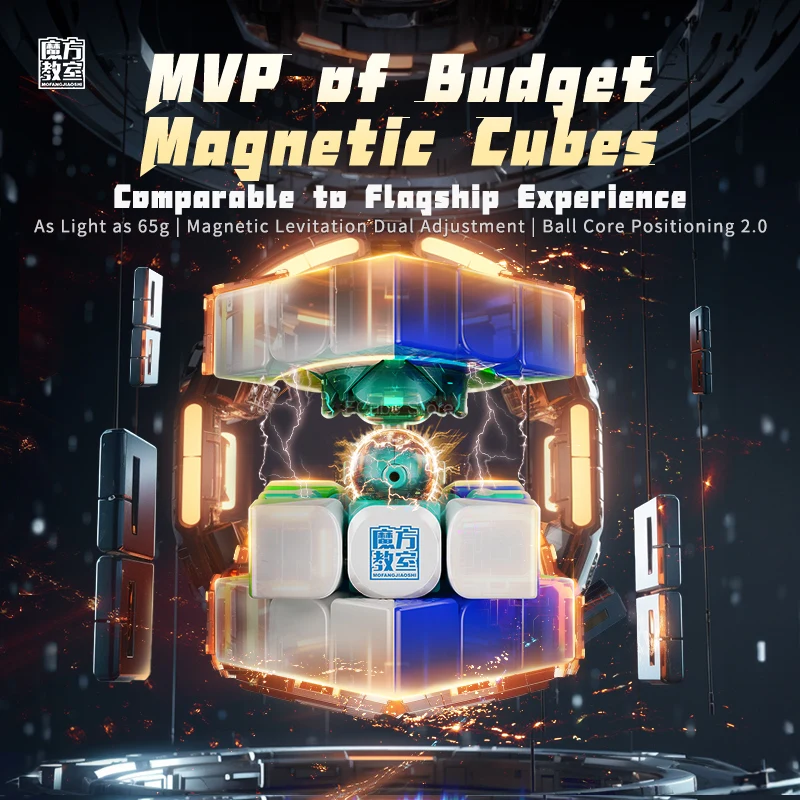 

[ECube] MoYu RS3M V5 3x3x3 Magnetic Dual Maglev Ball Core Professional Cubo Magic Speed 3x3 Cube RS3M Moyu Cubing Puzzle Toys