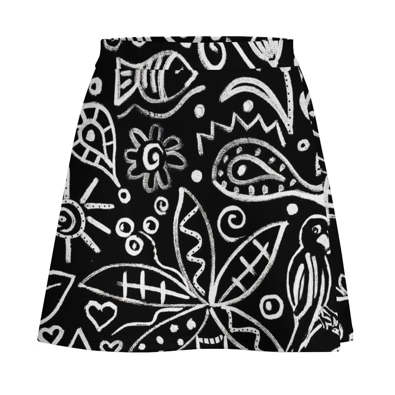 Animal Carnival by Night (black and white) Mini Skirt skorts for women fairy core new in clothes summer skirts Mini Skirt