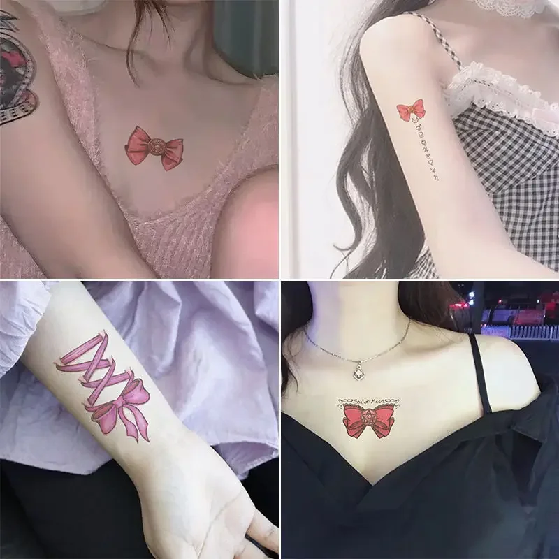 30pcs/lot Cartoon Tattoos Stickers for Kids Boys Girls Sailor Moon Anime Temporary Tattoo Adhesive Breasts Shoulder Navel Thigh