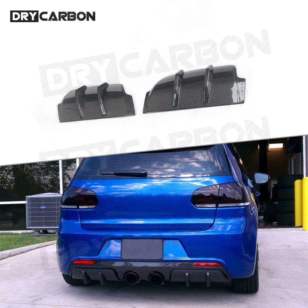

Carbon Fiber Rear Lip Diffuser For Volkswagen VW Golf 6 VI MK6 R20 2010-2013 Bumper Skid Plate Spoiler Car Styling