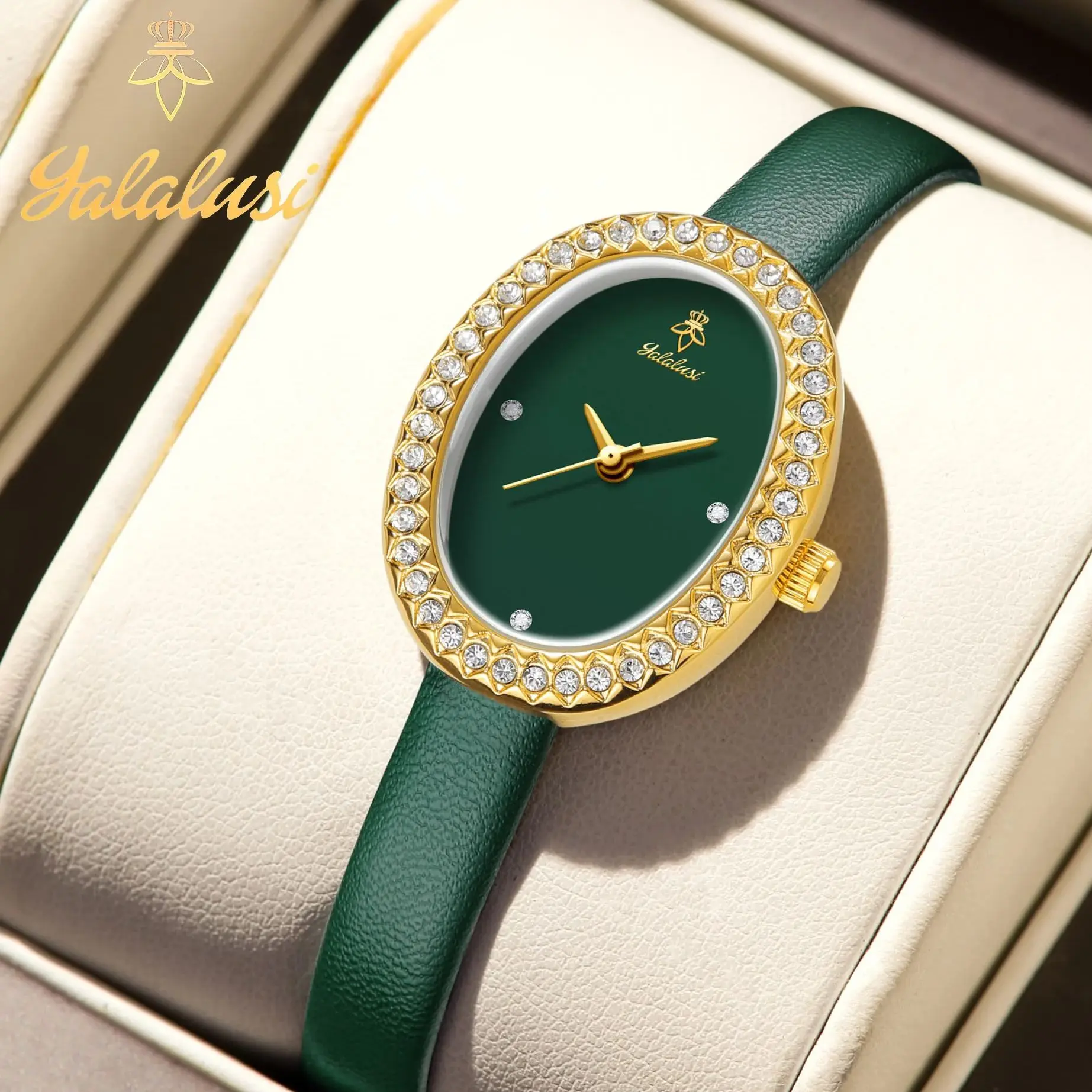 

YaLaLuSi Women's Casual Quartz Wristwatch Luxury Gold-Plated Ladies Watch Fashionable, Trendy, Versatile Gift Box Women's Gift