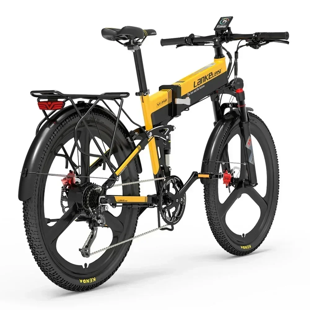 48V 12.8AH Lithium Battery Folding ebike adult Urban Commuting Electric bike Electric Bicycle LANKELEISI XT750 SPORTS 500W Motor