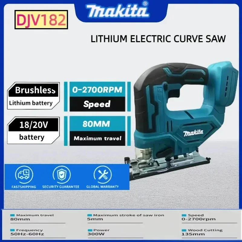 makita-djv182z-340w-brushless-jigsaw-18v-without-battery-with-saw-blade-cordless-barrel-handle-portable-carpenter-power-tool
