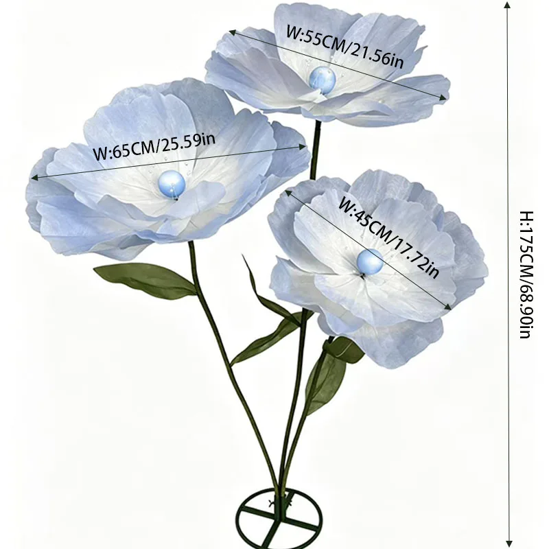 

Giant Artificial Poppy Flowers, Viral Photo‑op Background Decor for Window Display & Wedding Floor Arrangement