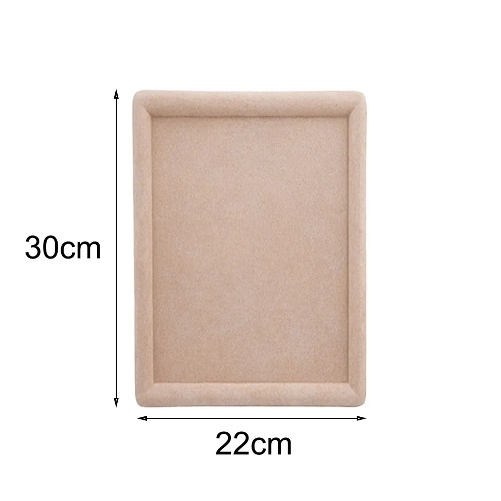 Velvet Jewelry Display Tray Exquisite Solid Color Jewelry Storage Tray Blank Box Luxury Showcase Organizer Accessories Display