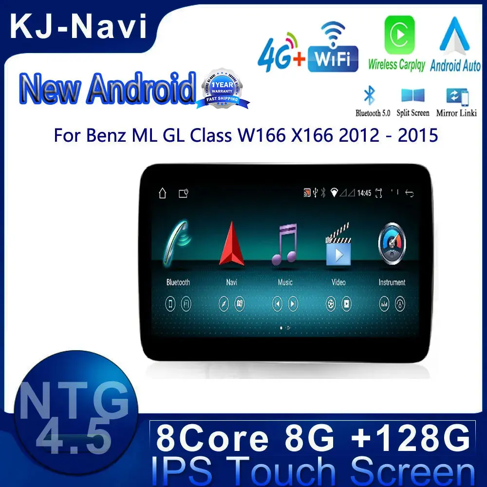 

Android 13 For Mercedes Benz ML GL Class W166 X166 2012 - 2015 NTG 4.5 Car Radio Stereo tv GPS Navigation 9" Android auto