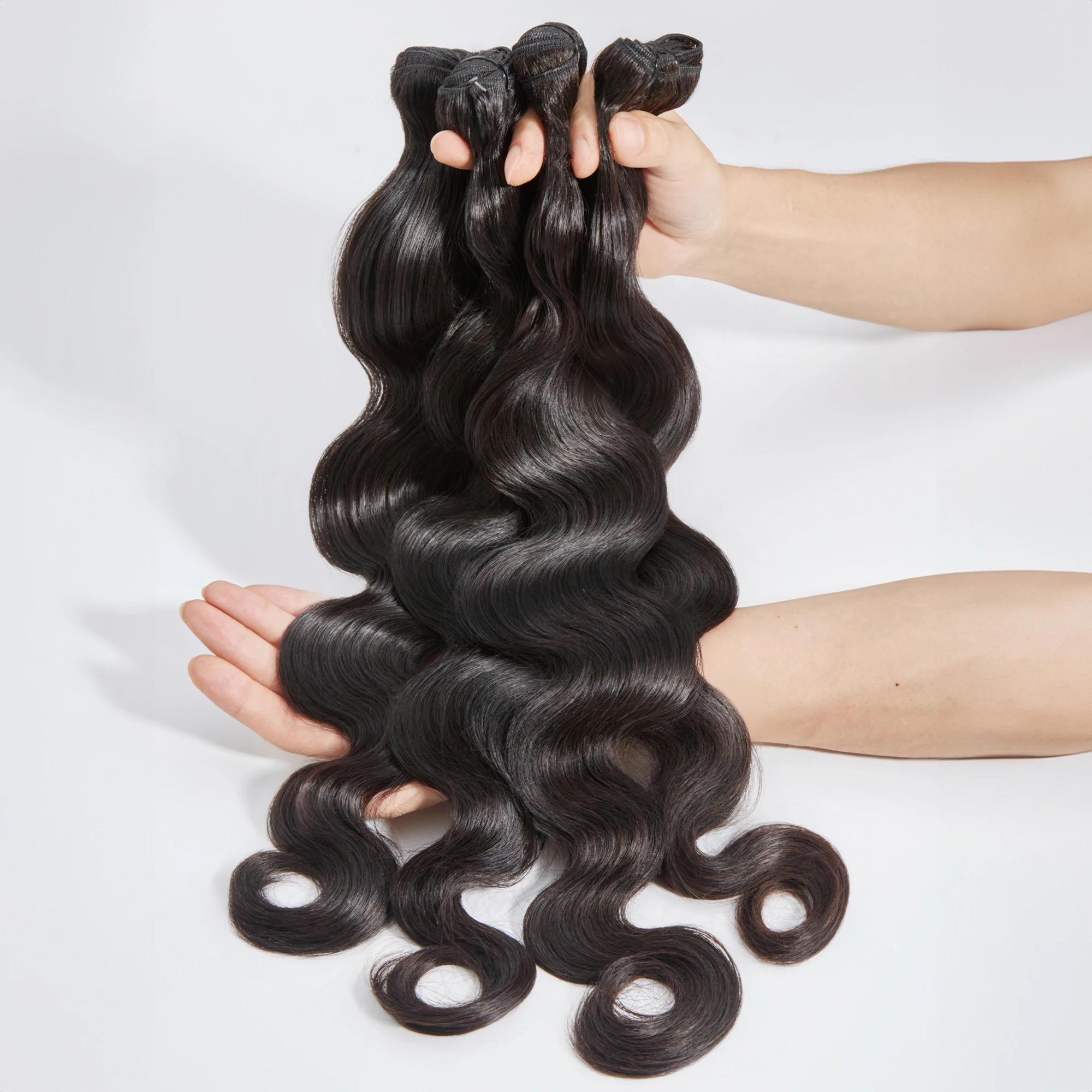 Body Wave Human Hair 100% Bundles Brazilian Virgin Hair 1/3/4 Pcs Double Drawn Unprocessed Raw Extensions Natural Black On Sale