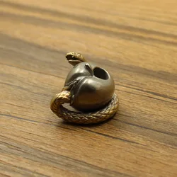Desire Snake Female Genitalia Apple Figure EDC Outdoor Paracord Beads Retro Brass Umbrella Rope Woven Lanyard Pendants For Knife