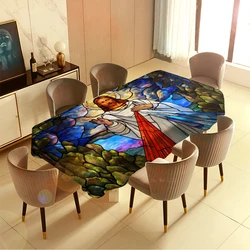 Holy Mercy Is The Roman Catholic Dedication To Jesus Christ Rectangle Tablecloth Decorate The Table