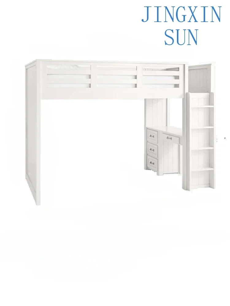 American teenagers get on and off bunk beds, solid wood get on and off tables, high and low mother beds.