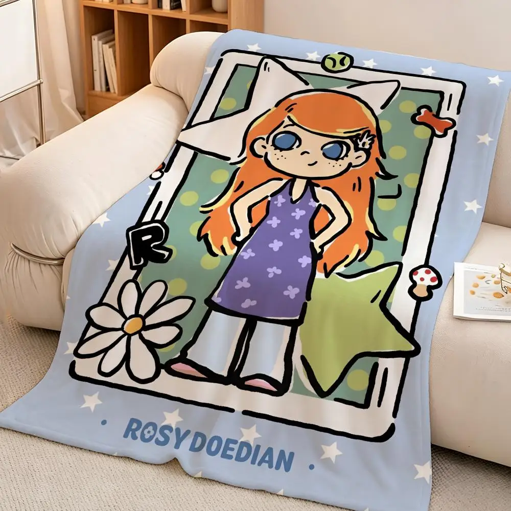 Toy R-ROSYDOEDIAN T-TOYS Throw Hot High-Density Short Plush Blanket Soft Skin-Friendly for Sofa Nap Air-Conditioned Room