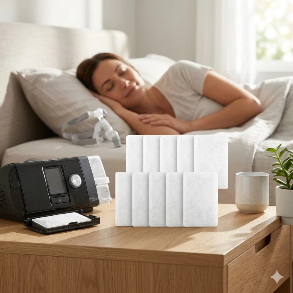 10-100 Pack Premium CPAP Foam Filter Disposable Filter Supplies for AirSense 10 & AirCurve 10-Air Start Series for Respironics