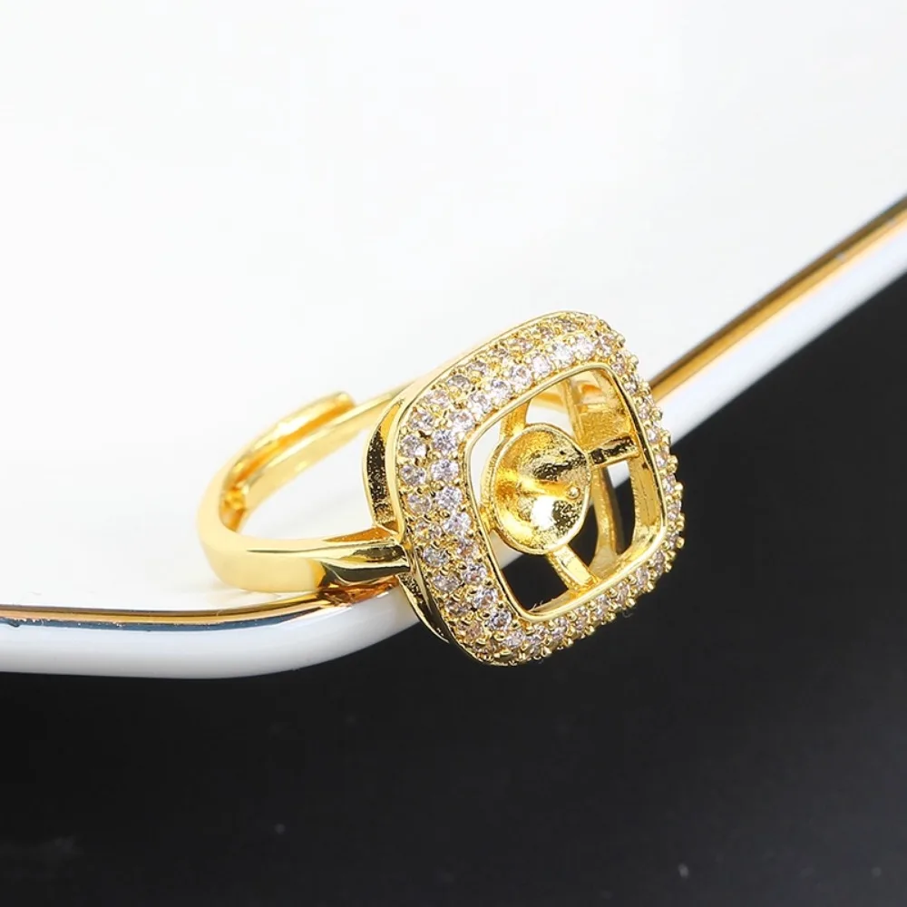 

5 шт. регулируемые позолоченные жемчужные кольца, фурнитура и аксессуары-для изготовления ювелирных изделий, оптовая продажа, товары для рукоделия 8-9 мм