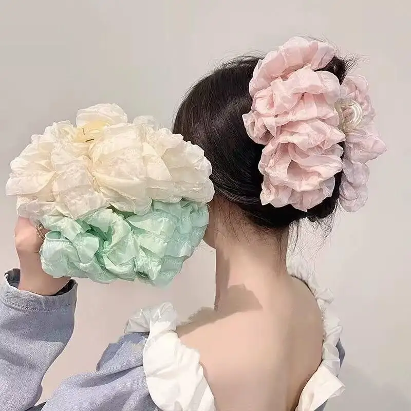 Feminine Large Cloud Bubble Hair Clip and Shark Clip for Day-to-Night Hairstyles