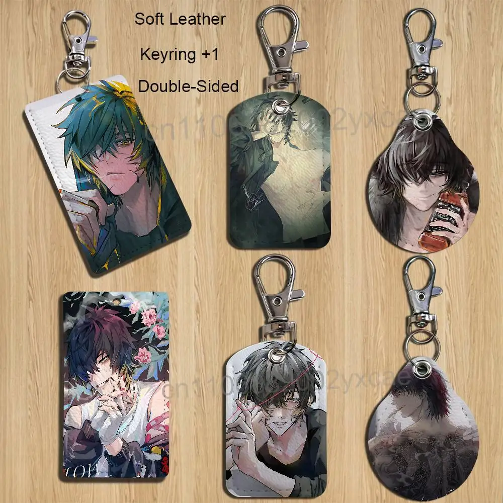 

Madarame Towa Rei Slow Damage Leather Keychain Badge Holder with Lanyard - ID/Access Card Holder, Key Ring Accessory Gift Option