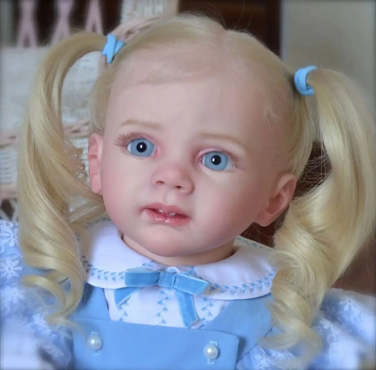 

SINO-BB Customized Limnited Supply 25inch Reborn Baby Fritzi With Standing Legs Sweet Girl Hand-rooted Blond Hair Christmas Gift